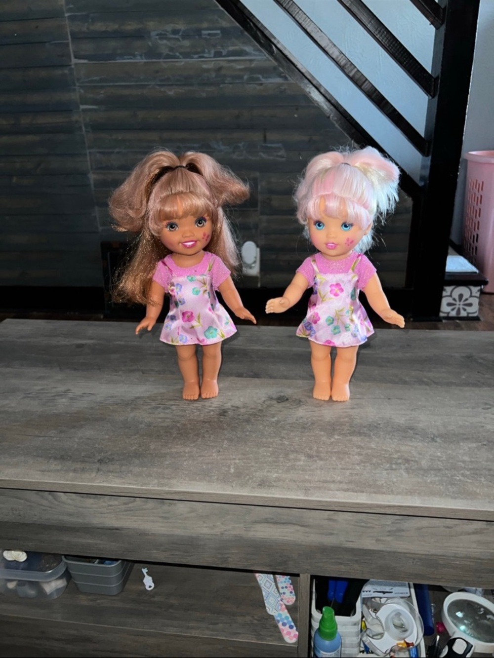 Vintage 1999 Hasbro Makeup Mindy Doll Straight Hair Lot of 2